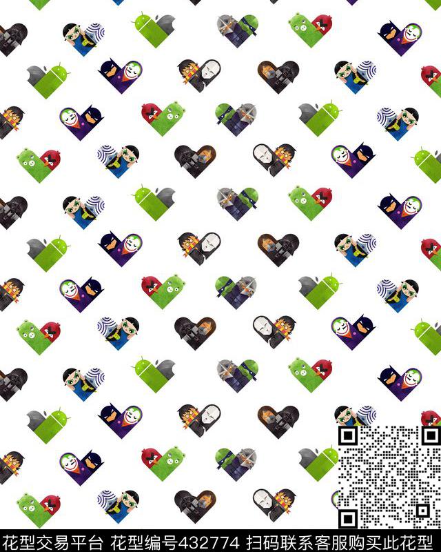 爱心安卓愤怒的小鸟数码印花华亿平台下载（图片编号: 432774） - 瓦栏（Walan）