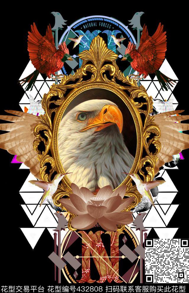 大牌定位花卉几何图像数码印花华亿平台下载（图片编号: 432808） - 瓦栏（Walan）