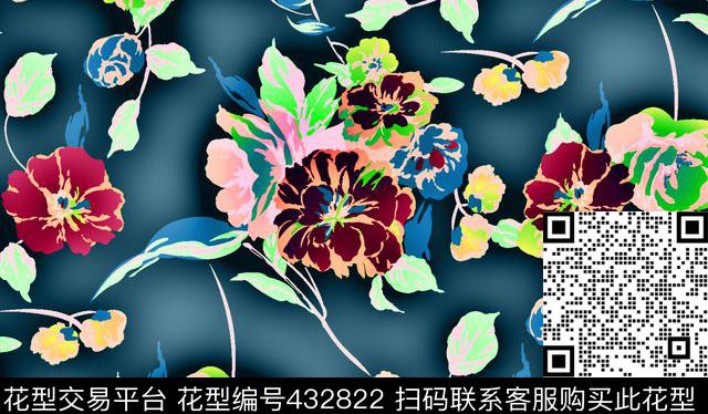 朦胧感趣味休闲小碎花数码印花华亿平台下载（图片编号: 432822） - 瓦栏（Walan）