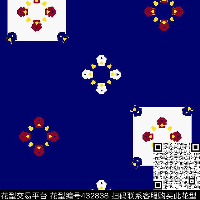 方块几何碎花传统印花华亿平台下载（图片编号: 432838） - 瓦栏（Walan）
