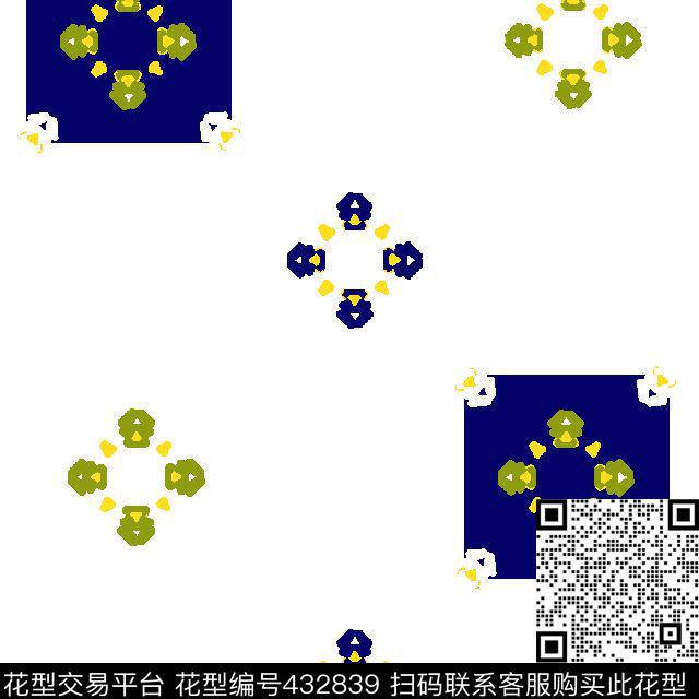 几何碎花方块传统印花华亿平台下载（图片编号: 432839） - 瓦栏（Walan）