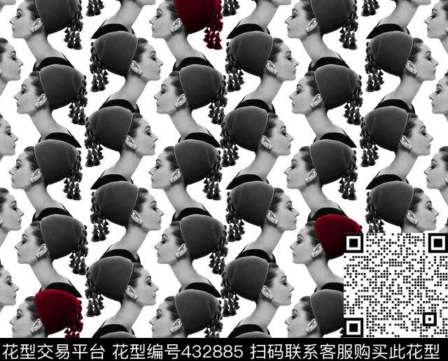 波浪赫本流行时尚传统印花华亿平台下载（图片编号: 432885） - 瓦栏（Walan）