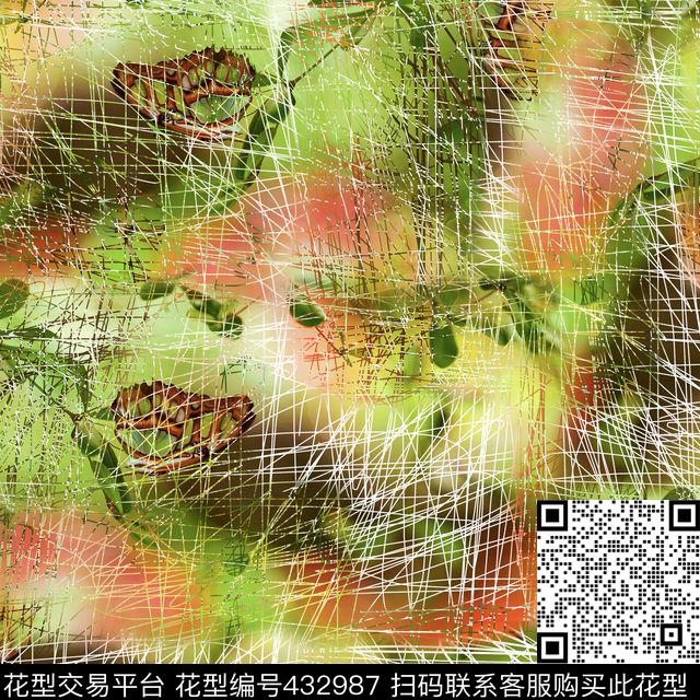 潮流风景手绘数码印花华亿平台下载（图片编号: 432987） - 瓦栏（Walan）