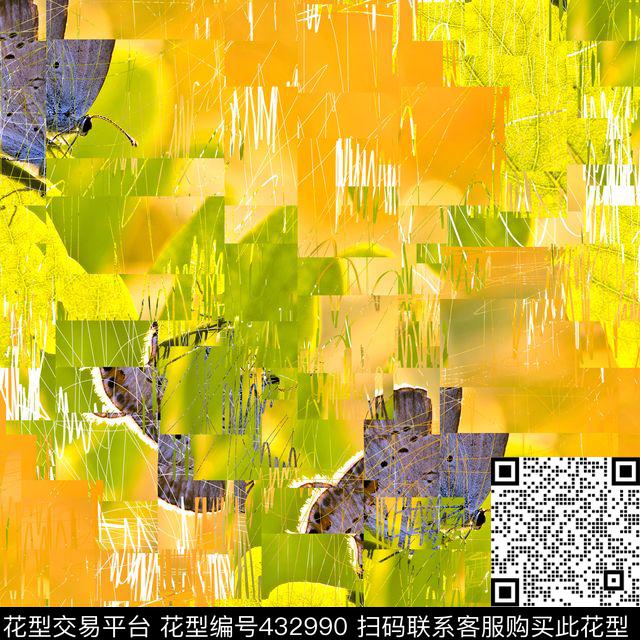 潮流抽象几何数码印花华亿平台下载（图片编号: 432990） - 瓦栏（Walan）
