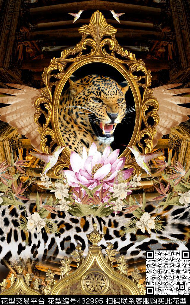 豹纹豹子头定位大牌数码印花华亿平台下载（图片编号: 432995） - 瓦栏（Walan）
