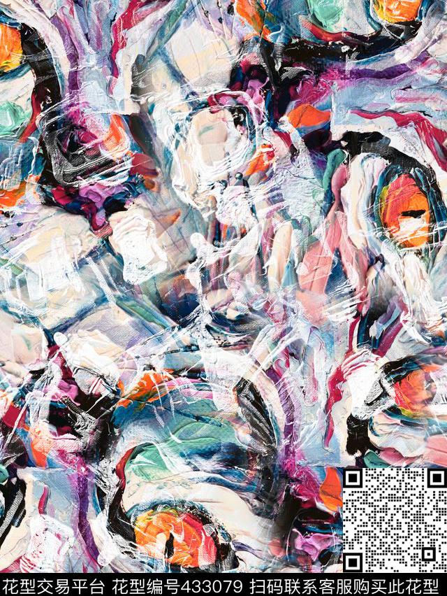流行时尚涂鸦动物抽象混合油画30*40cm/300dpi/tiff数码印花华亿平台下载（图片编号: 433079） - 瓦栏（Walan）