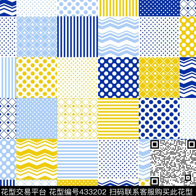 波浪波西米亚格子传统印花华亿平台下载（图片编号: 433202） - 瓦栏（Walan）