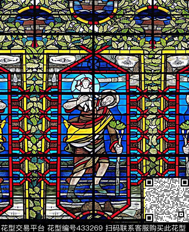 民族风绘画几何数码印花华亿平台下载（图片编号: 433269） - 瓦栏（Walan）