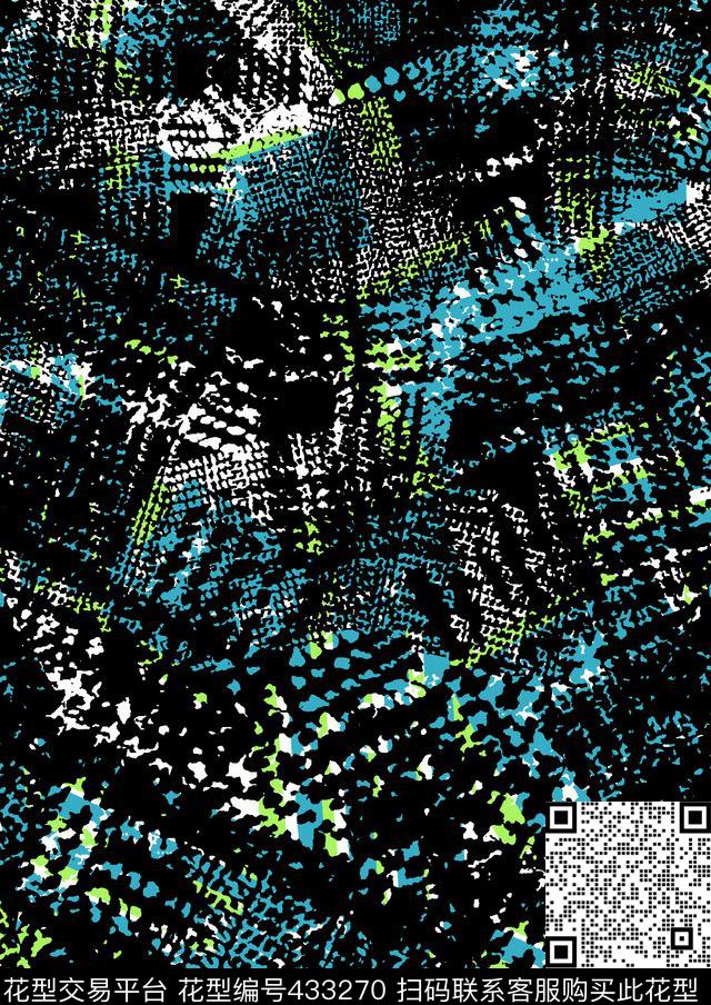 肌理欧美写意传统印花华亿平台下载（图片编号: 433270） - 瓦栏（Walan）