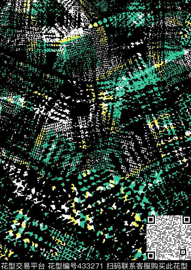 肌理欧美写意传统印花华亿平台下载（图片编号: 433271） - 瓦栏（Walan）