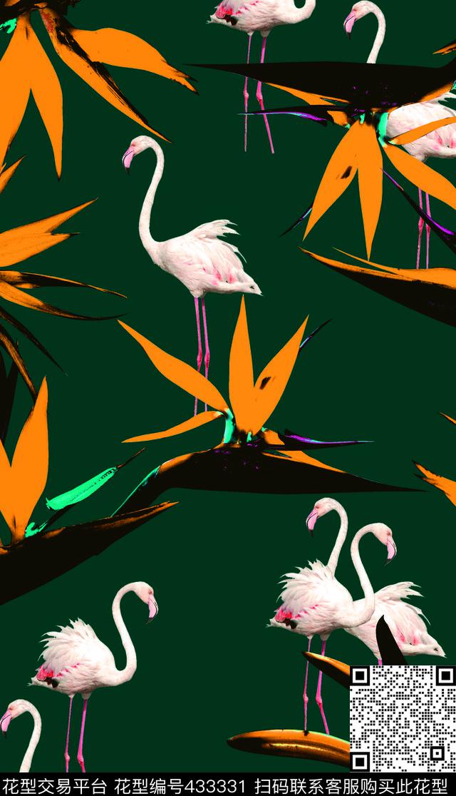花鸟数码数码印花华亿平台下载（图片编号: 433331） - 瓦栏（Walan）