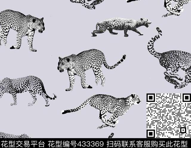 豹子动物休闲传统印花华亿平台下载（图片编号: 433369） - 瓦栏（Walan）