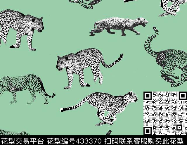 豹子动物休闲传统印花华亿平台下载（图片编号: 433370） - 瓦栏（Walan）