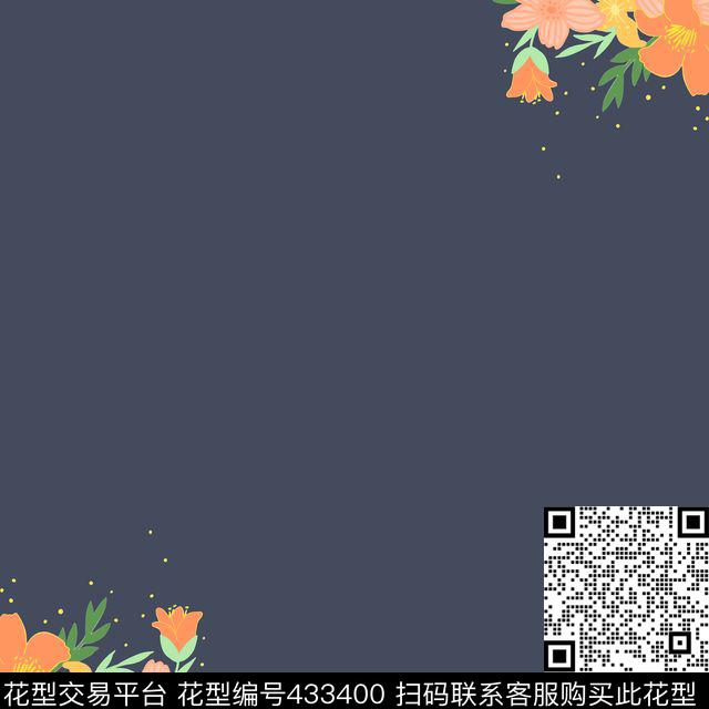 学院风花清新传统印花华亿平台下载（图片编号: 433400） - 瓦栏（Walan）