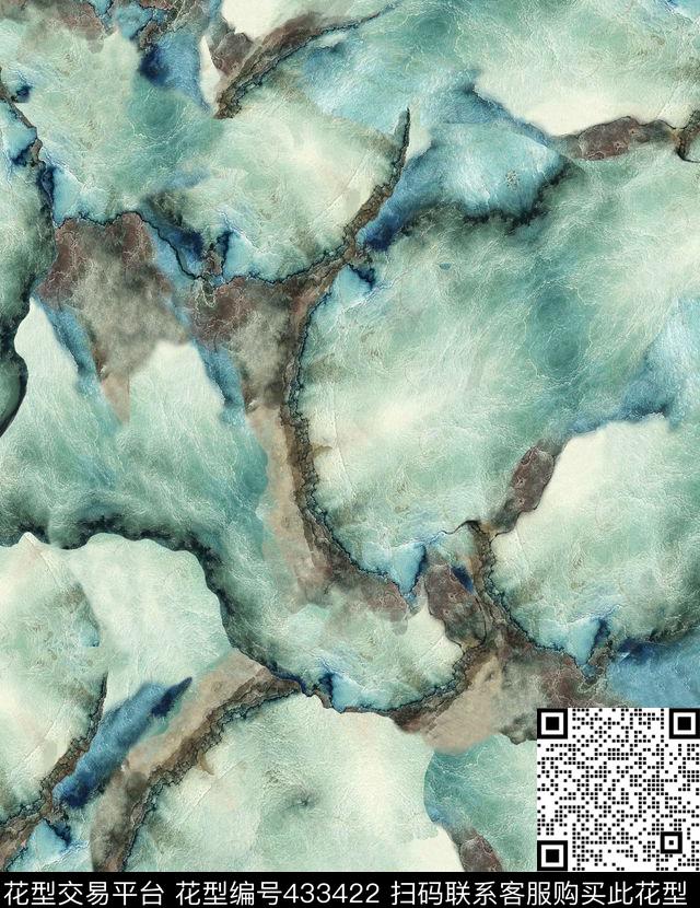 肌理石头纹晕彩数码印花华亿平台下载（图片编号: 433422） - 瓦栏（Walan）