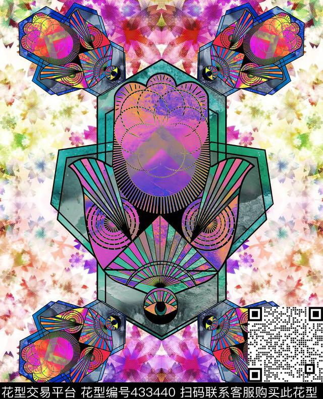 流行乱花时尚数码印花华亿平台下载（图片编号: 433440） - 瓦栏（Walan）