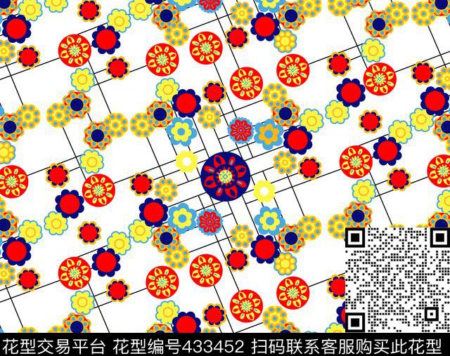 流行时尚简单清晰可爱传统印花华亿平台下载（图片编号: 433452） - 瓦栏（Walan）
