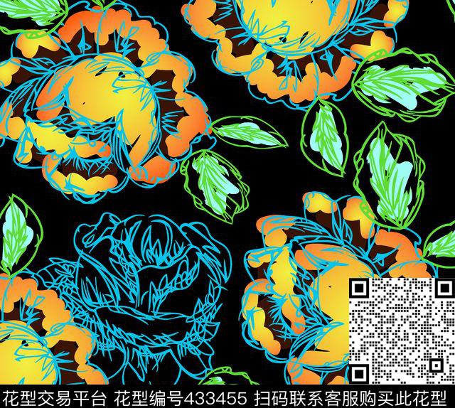 流行简单大方传统印花华亿平台下载（图片编号: 433455） - 瓦栏（Walan）