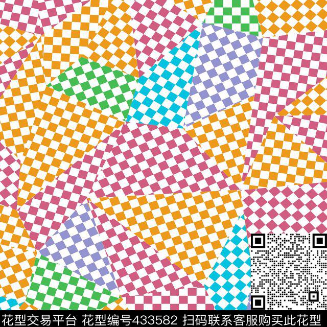 几何错格波西米亚传统印花华亿平台下载（图片编号: 433582） - 瓦栏（Walan）
