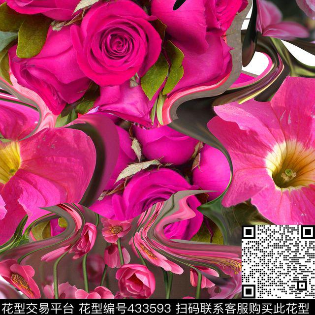 潮流潮流华亿平台抽象数码印花华亿平台下载（图片编号: 433593） - 瓦栏（Walan）