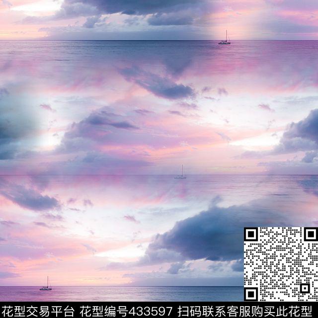 潮流风景复古数码印花华亿平台下载（图片编号: 433597） - 瓦栏（Walan）