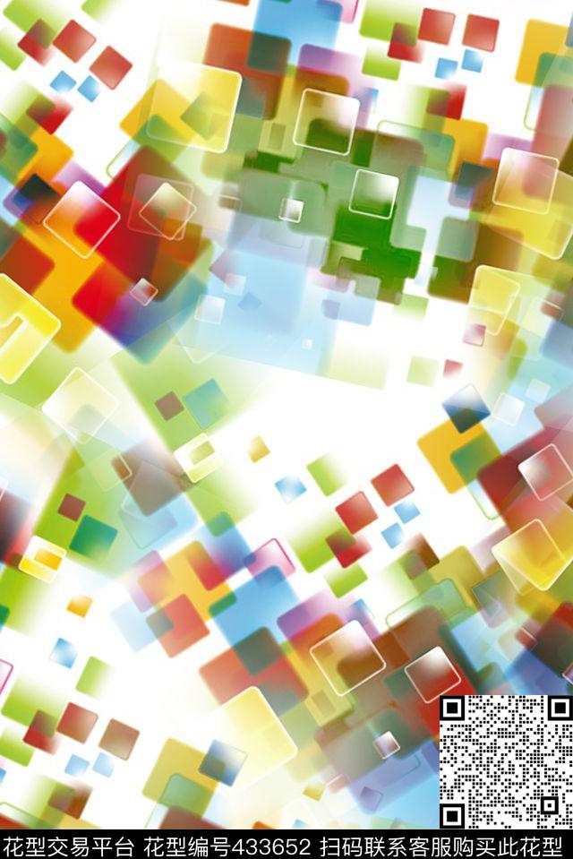 方块几何立体数码印花华亿平台下载（图片编号: 433652） - 瓦栏（Walan）