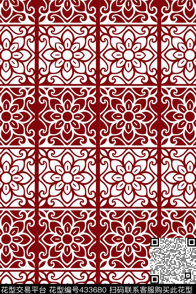 花边喜庆中国风传统印花华亿平台下载（图片编号: 433680） - 瓦栏（Walan）