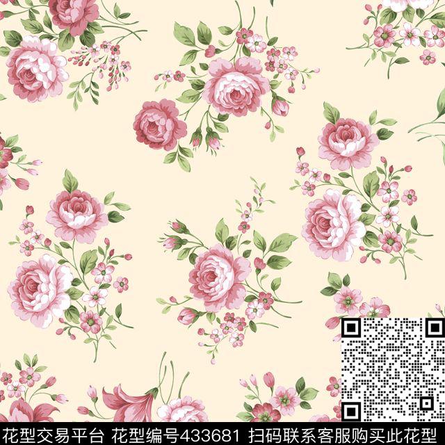 花卉家纺田园传统印花华亿平台下载（图片编号: 433681） - 瓦栏（Walan）