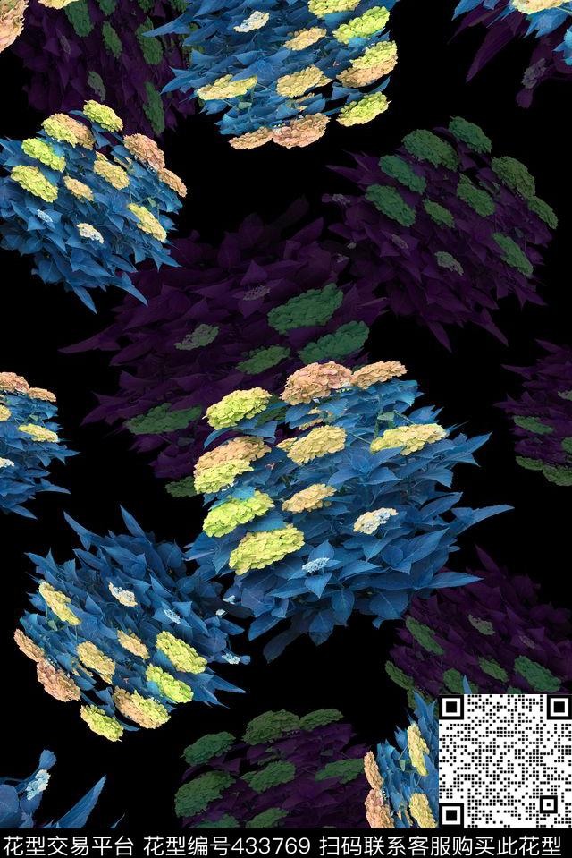 中国风圆润小巧数码印花华亿平台下载（图片编号: 433769） - 瓦栏（Walan）