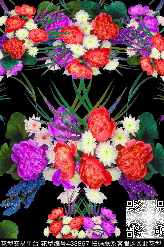 中国风民族风百花数码印花华亿平台下载（图片编号: 433867） - 瓦栏（Walan）