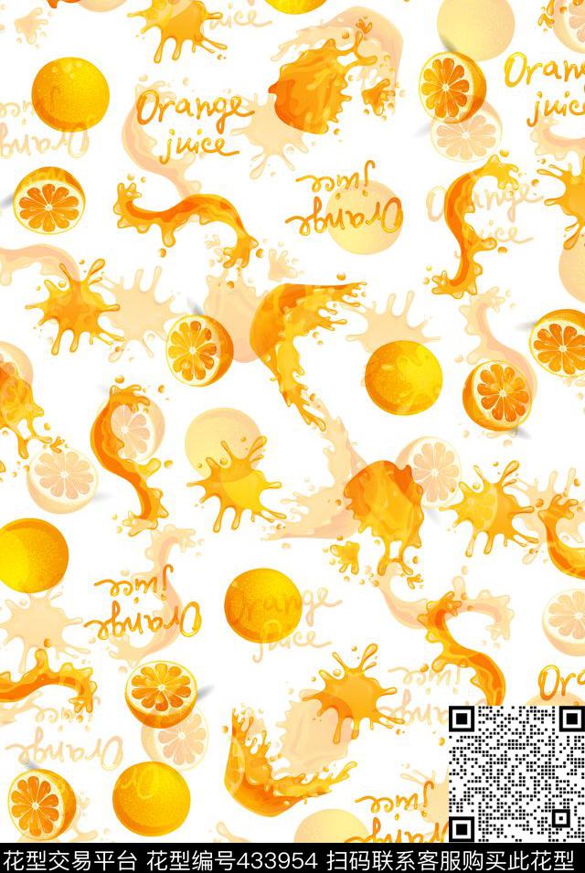 卡通飞溅水果传统印花华亿平台下载（图片编号: 433954） - 瓦栏（Walan）