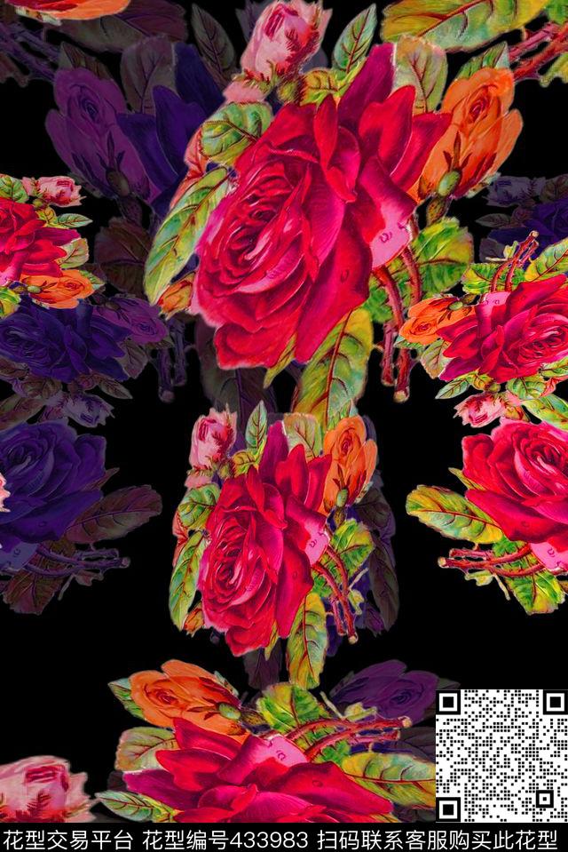 富贵民族风中国风数码印花华亿平台下载（图片编号: 433983） - 瓦栏（Walan）