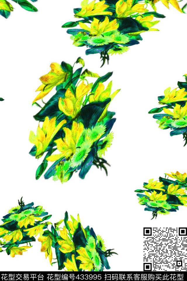 花卉划得来田园风数码印花华亿平台下载（图片编号: 433995） - 瓦栏（Walan）