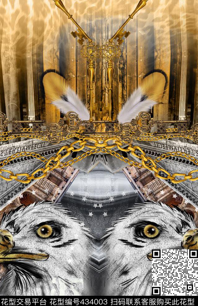 动物个性定位金属铁链数码印花华亿平台下载（图片编号: 434003） - 瓦栏（Walan）