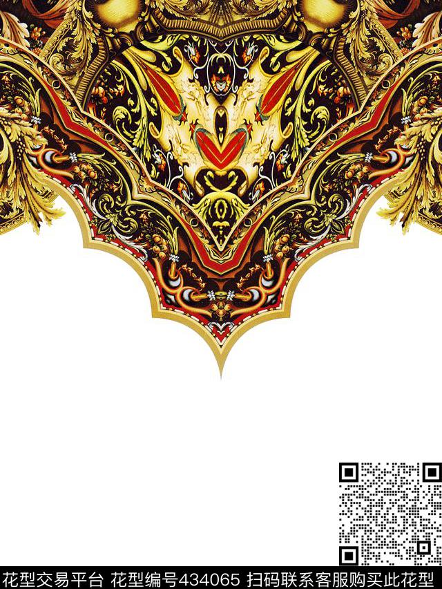 几何欧式宫廷风素材印花华亿平台下载（图片编号: 434065） - 瓦栏（Walan）