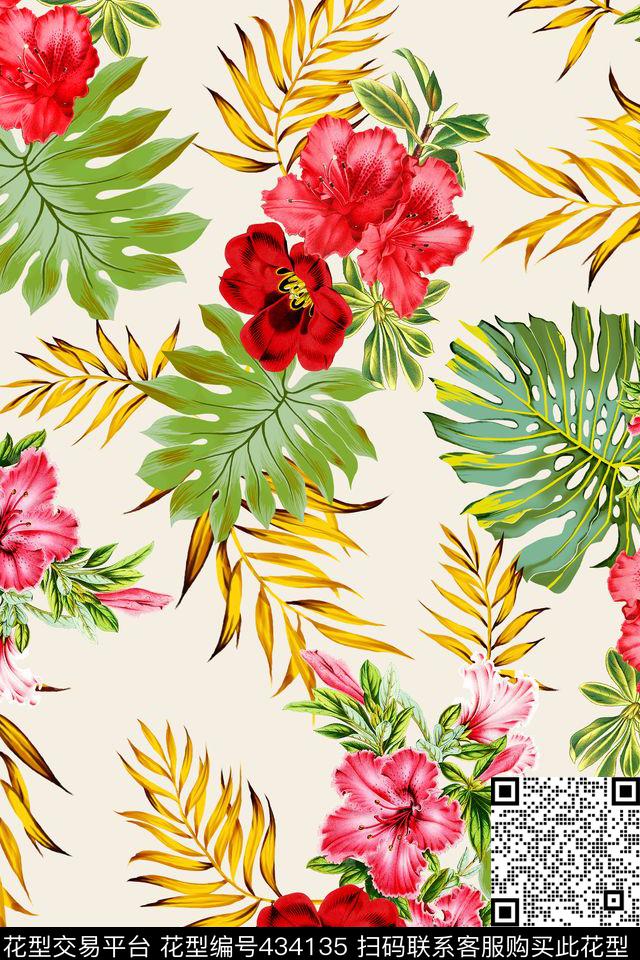 植物男装棕榈树数码印花华亿平台下载（图片编号: 434135） - 瓦栏（Walan）