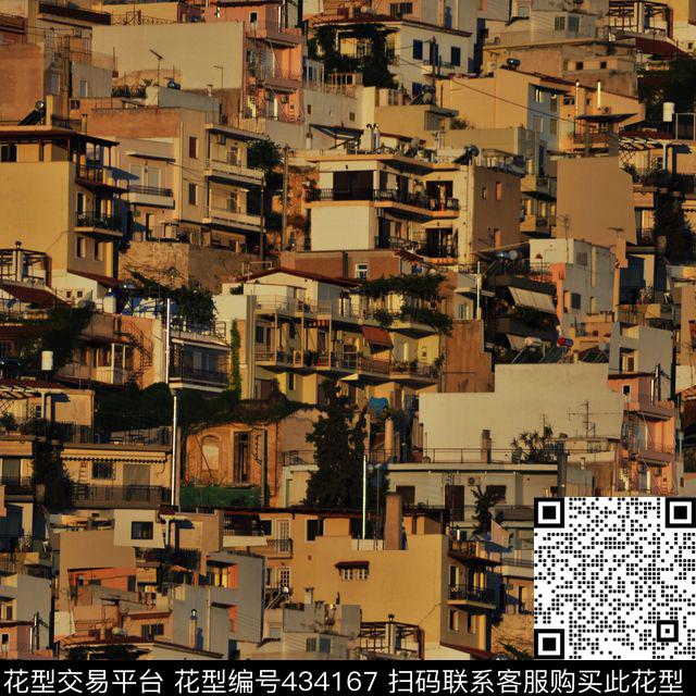 潮流复古建筑数码印花华亿平台下载（图片编号: 434167） - 瓦栏（Walan）