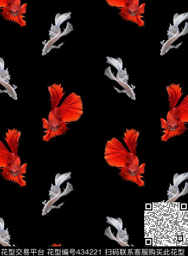 白动物海洋传统印花华亿平台下载（图片编号: 434221） - 瓦栏（Walan）