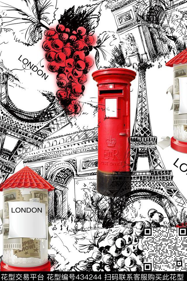 潮牌建筑街头文化数码印花华亿平台下载（图片编号: 434244） - 瓦栏（Walan）