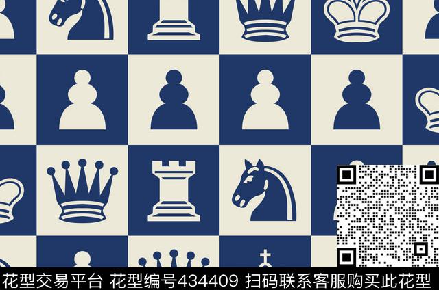 抽象国际象棋循环传统印花华亿平台下载（图片编号: 434409） - 瓦栏（Walan）
