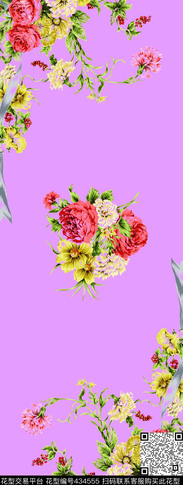 韩国花卉牡丹传统印花华亿平台下载（图片编号: 434555） - 瓦栏（Walan）