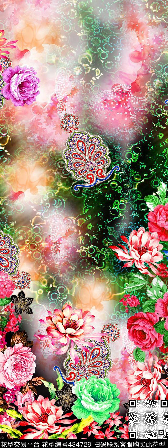 定位花卉数码印花华亿平台下载（图片编号: 434729） - 瓦栏（Walan）