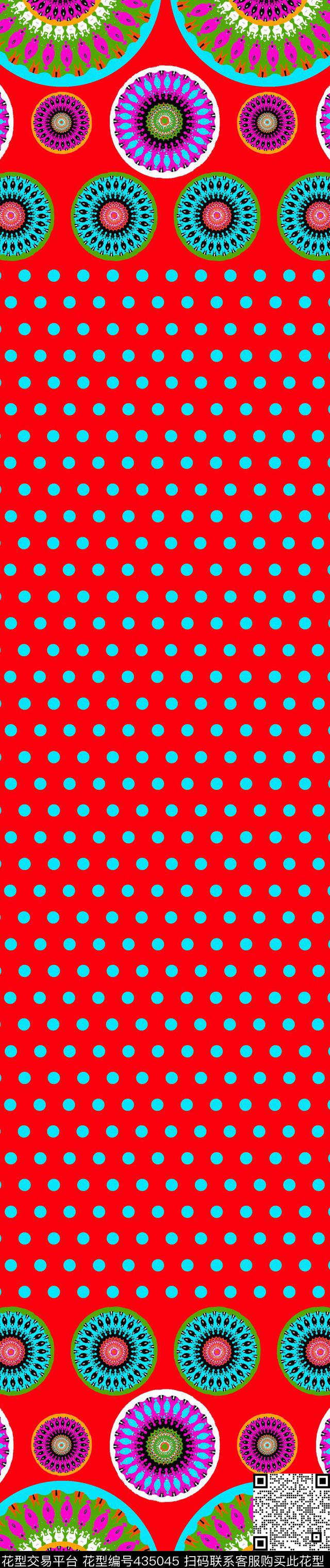 传统印花几何定位双边定位印花传统印花华亿平台下载（图片编号: 435045） - 瓦栏（Walan）