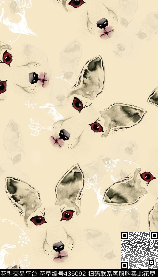 简单小清新动物头像传统印花华亿平台下载（图片编号: 435092） - 瓦栏（Walan）