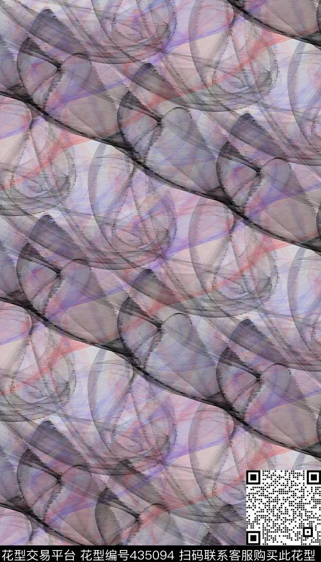 抽象炫彩男装数码印花华亿平台下载（图片编号: 435094） - 瓦栏（Walan）