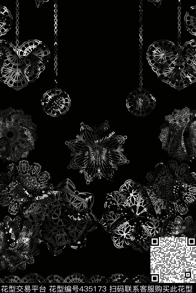 金属色蕾丝花纹时尚性感传统印花华亿平台下载（图片编号: 435173） - 瓦栏（Walan）