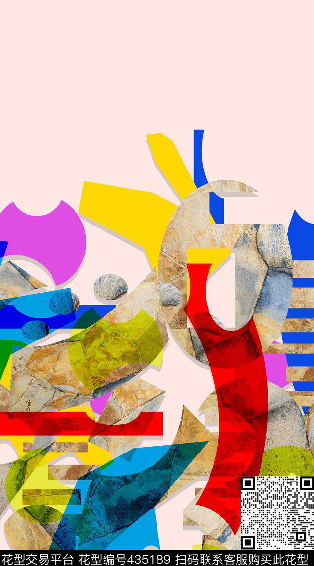 几何定位几何、色块、纹路数码印花华亿平台下载（图片编号: 435189） - 瓦栏（Walan）