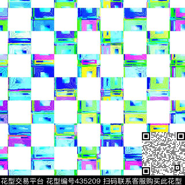 创意几何格子渲染传统印花华亿平台下载（图片编号: 435209） - 瓦栏（Walan）