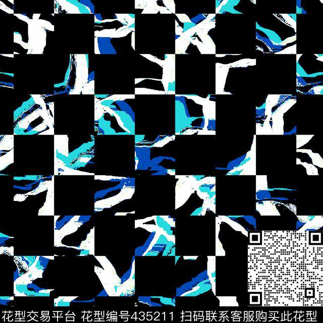 格子几何五彩传统印花华亿平台下载（图片编号: 435211） - 瓦栏（Walan）