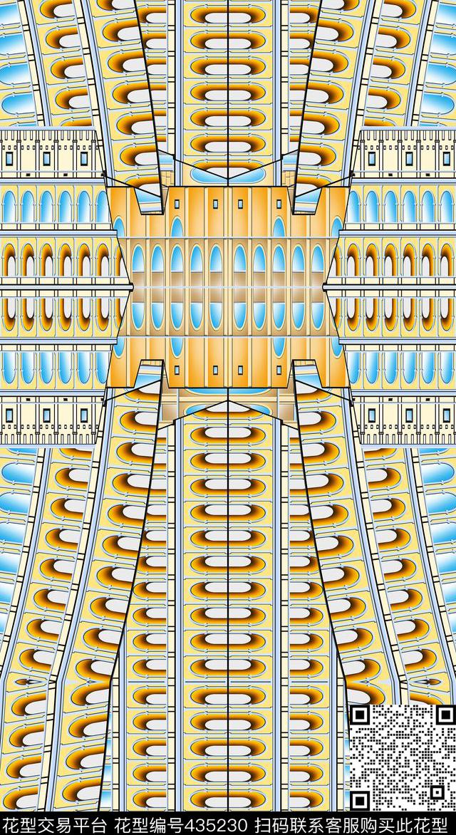 几何欧式宫廷风素材印花华亿平台下载（图片编号: 435230） - 瓦栏（Walan）